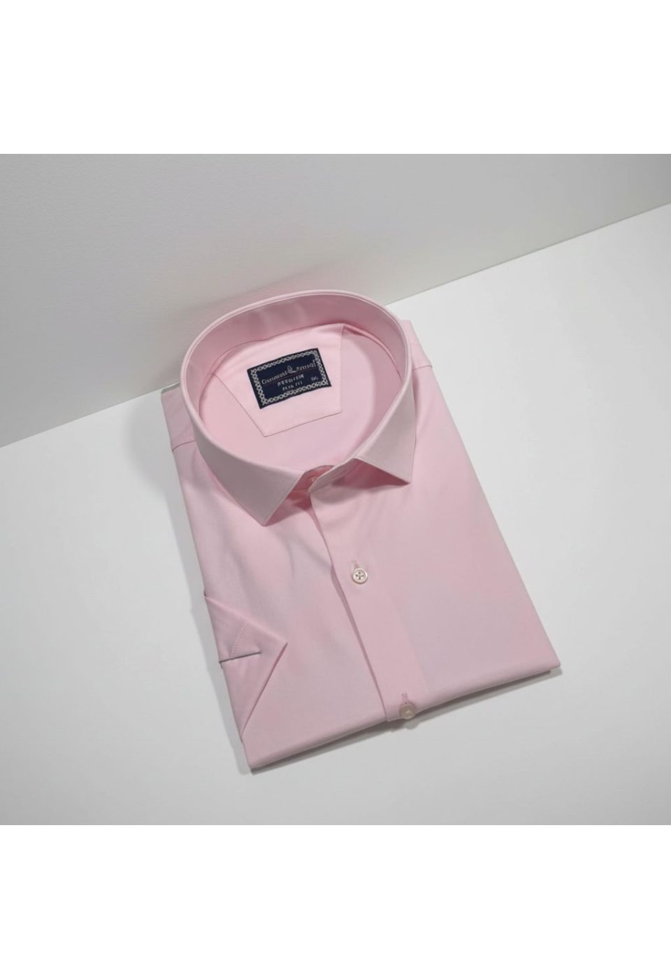 3036 BT CR K SATIN 017 Büyük Beden Slim Fit Kısa Kol Düz Renk Erkek Gömlek 4GMK313036017 - Giovanni Fratelli