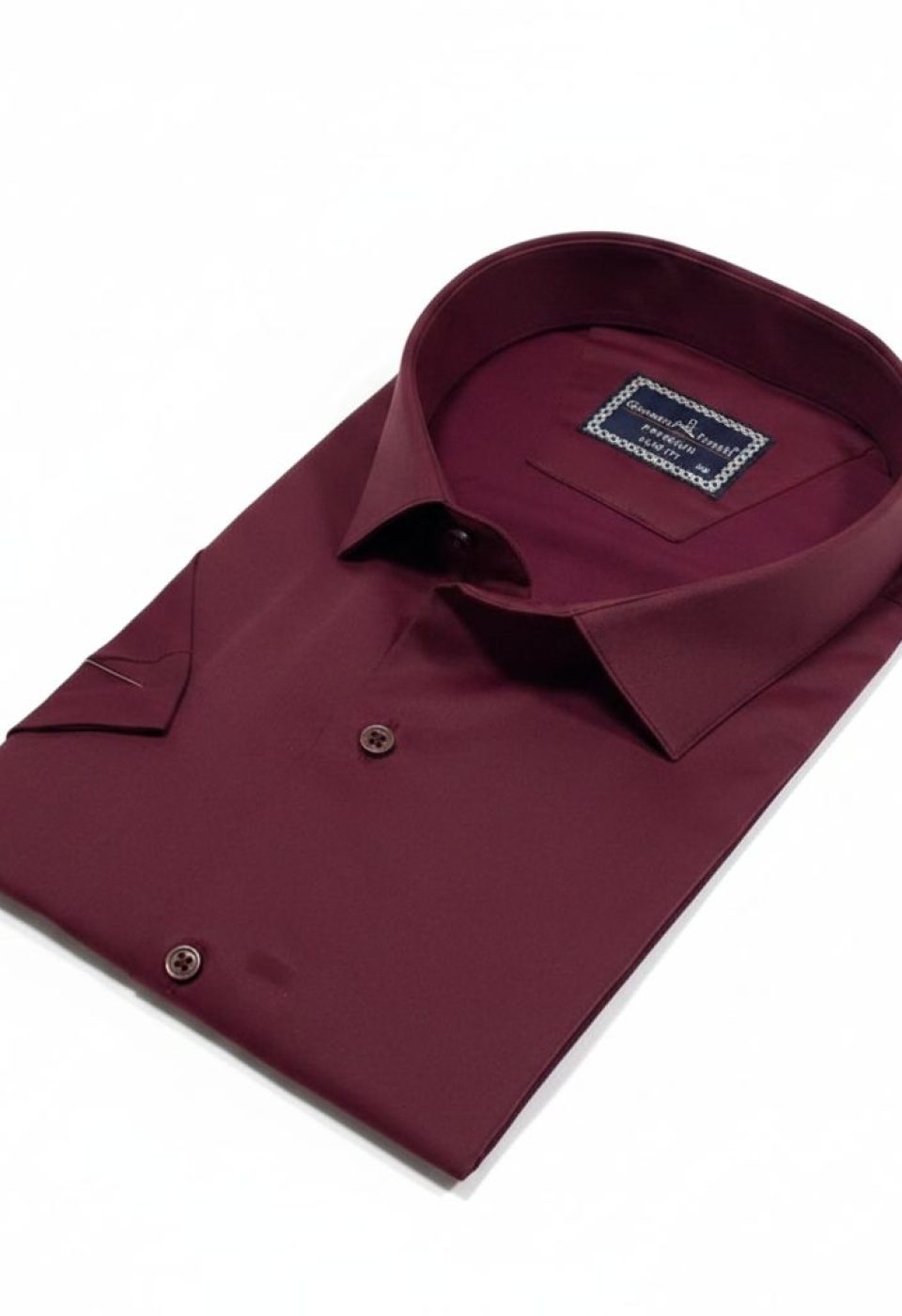 3036 BT CR K SATIN 018 Büyük Beden Slim Fit Kısa Kol Düz Renk Erkek Gömlek 4GMK313036018 - Giovanni Fratelli
