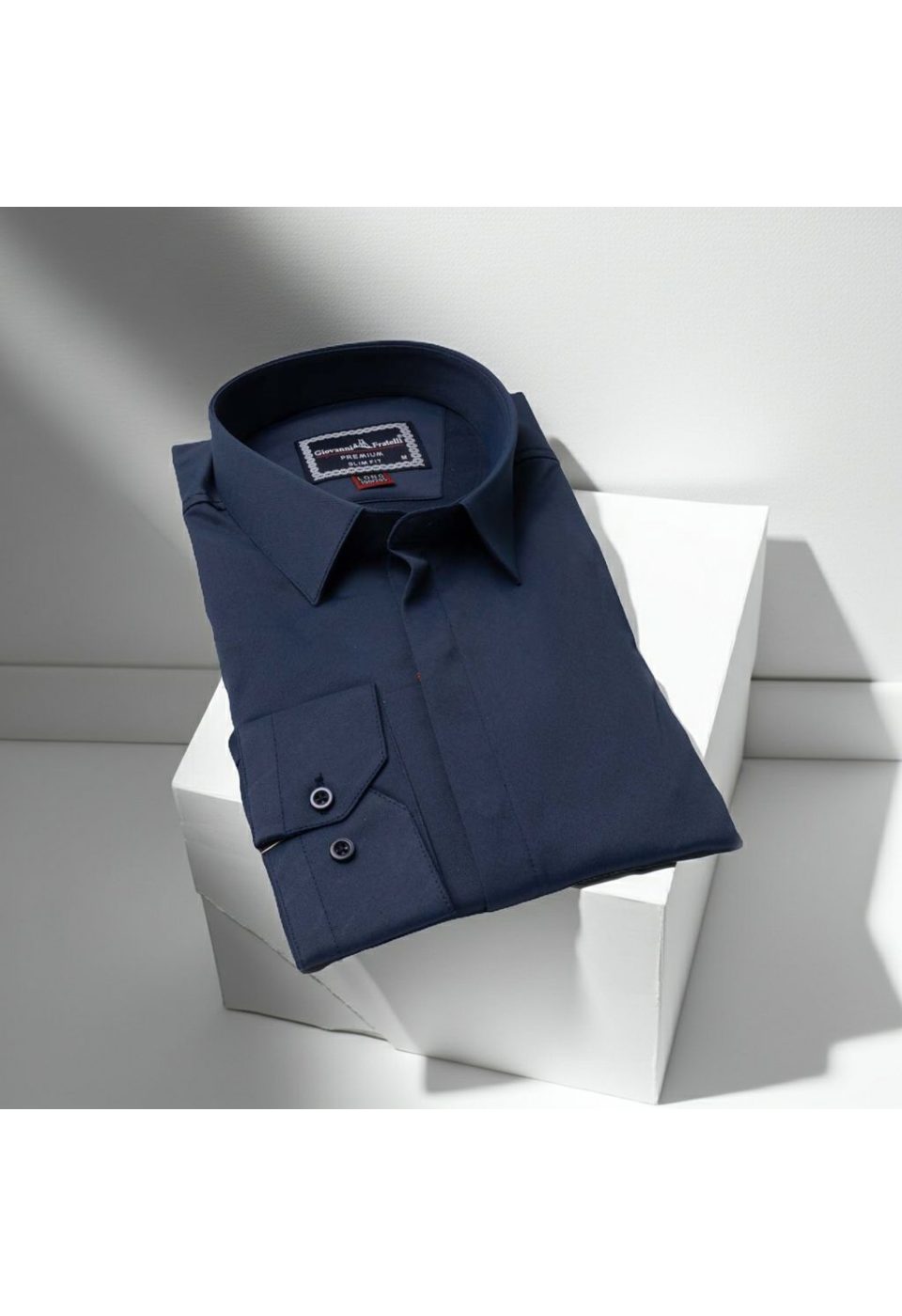 8 Drop Slim Fit Uzun Kol Düz Renk Saten Erkek Gömlek 3GMK313036005 - Giovanni Fratelli