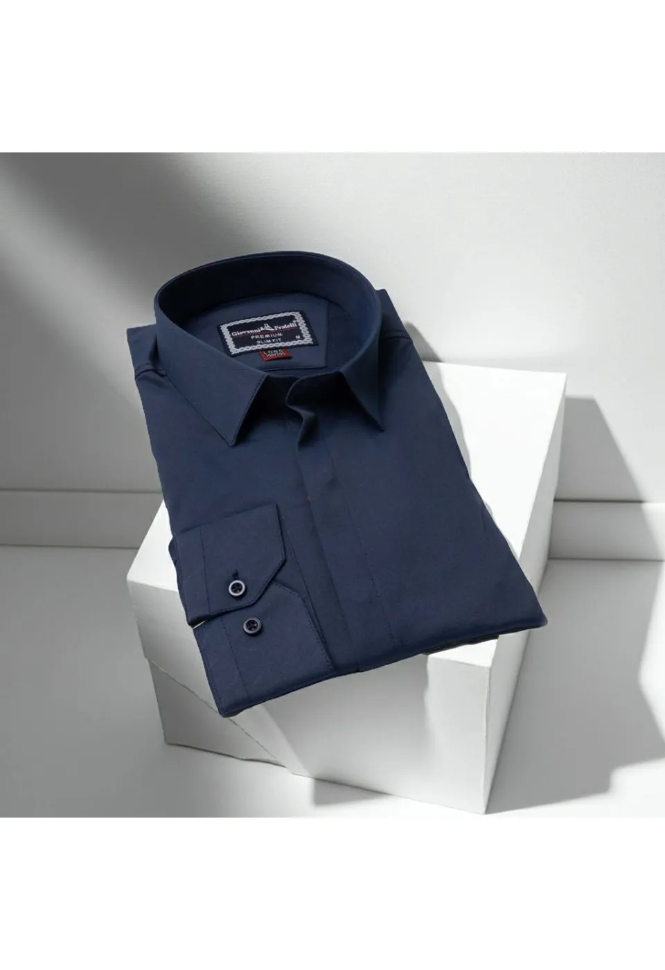8 Drop Slim Fit Uzun Kol Düz Renk Saten Erkek Gömlek 3GMK313036005 - Giovanni Fratelli