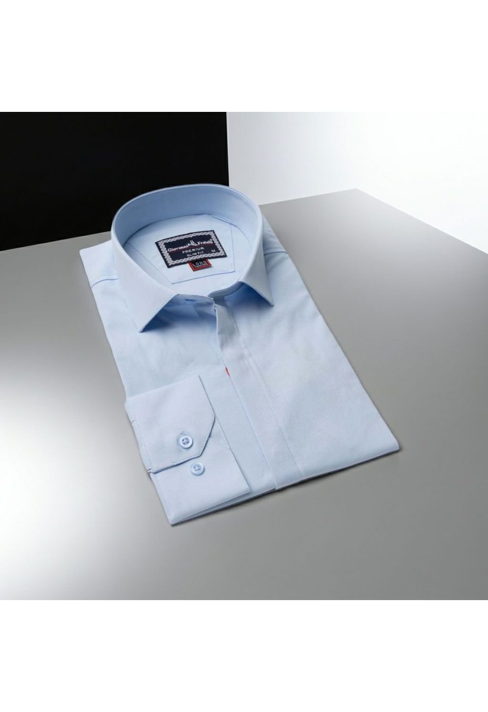 8 Drop Slim Fit Uzun Kol Düz Renk Saten Erkek Gömlek 3GMK313036009 - Giovanni Fratelli