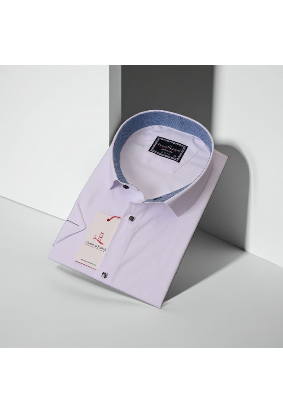 3037 BT CR K SATIN 001 Büyük Beden Slim Fit Kısa Kol Düz Renk Erkek Gömlek 4GMK323037001 - Giovanni Fratelli