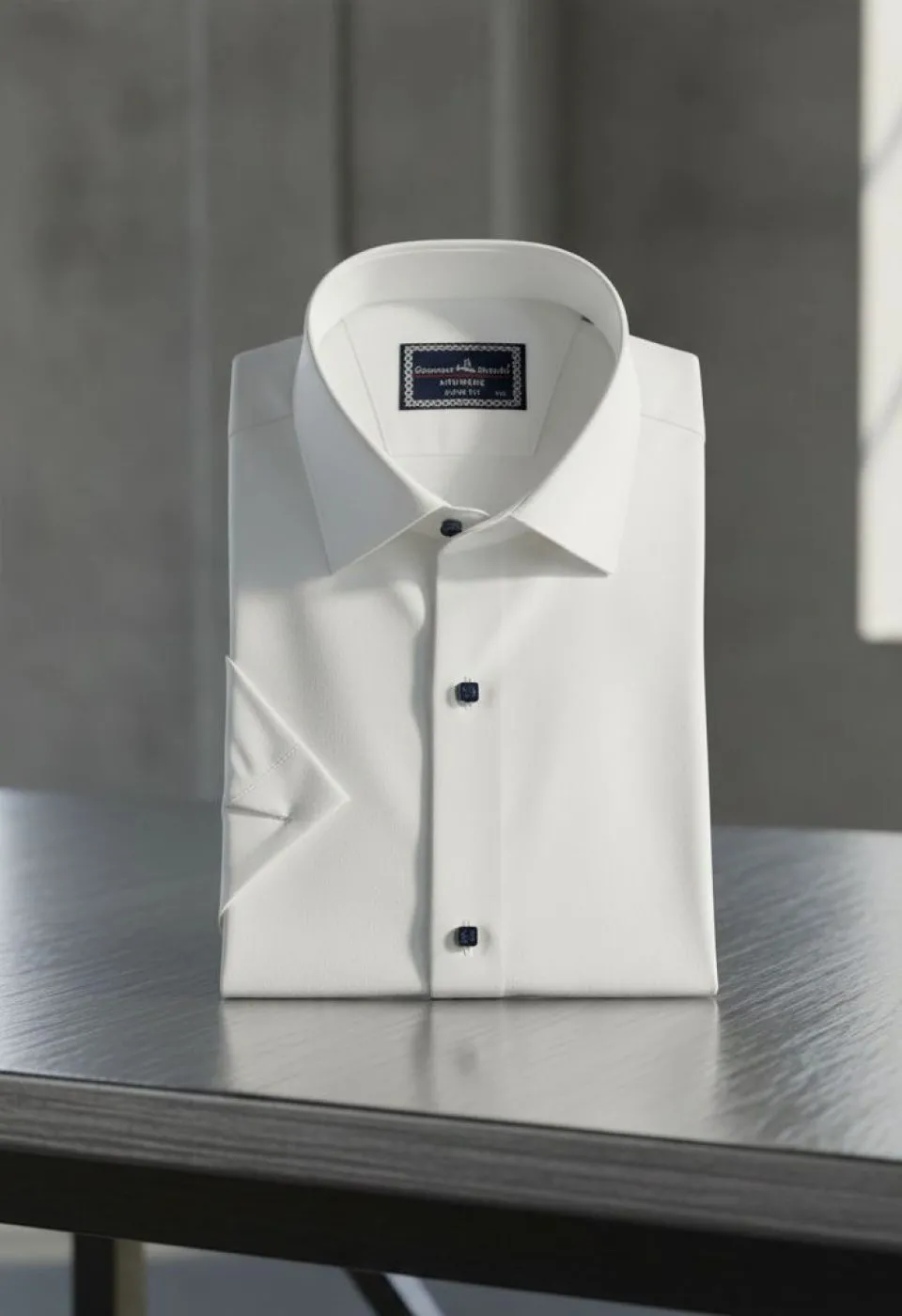3037 BT CR K SATIN 002 Büyük Beden Slim Fit Kısa Kol Düz Renk Erkek Gömlek 4GMK323037002 - Giovanni Fratelli