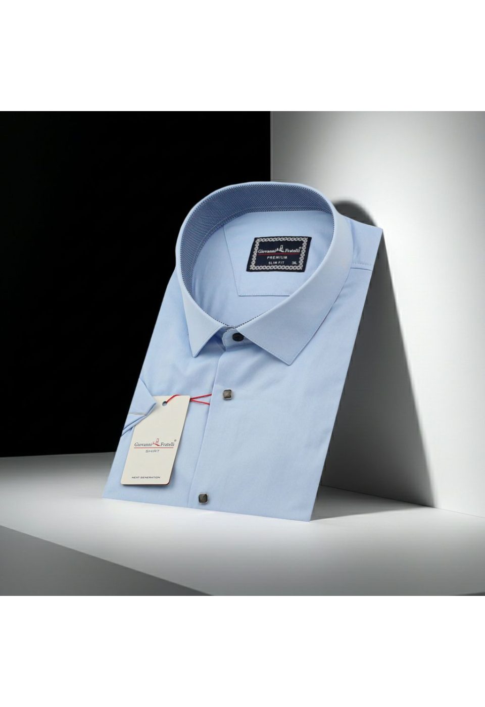 3037 BT CR K SATIN 003 Büyük Beden Slim Fit Kısa Kol Düz Renk Erkek Gömlek 4GMK323037003 - Giovanni Fratelli