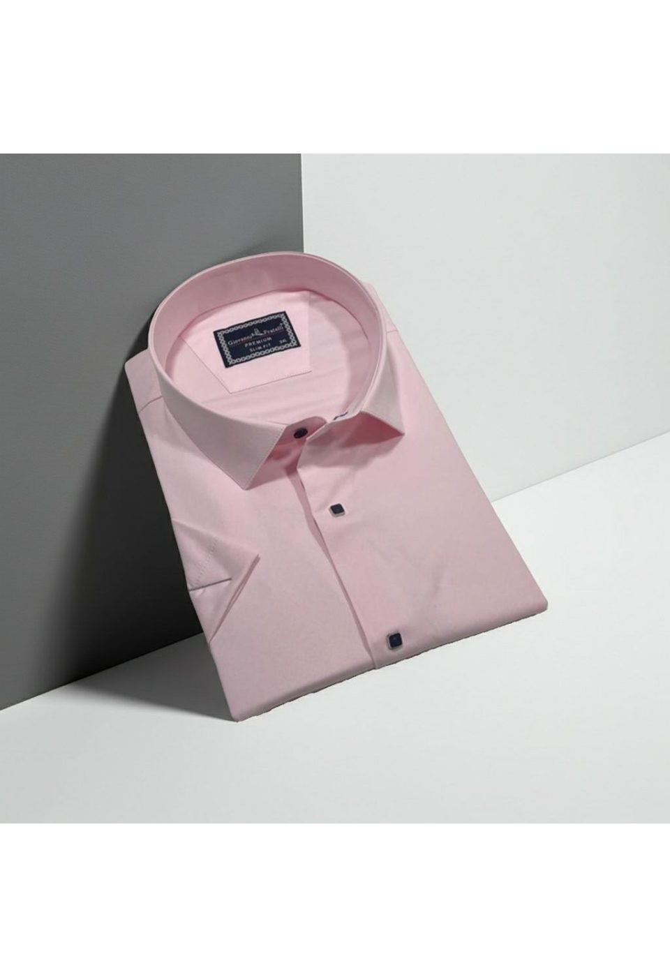 3037 BT CR K SATIN 004 Büyük Beden Slim Fit Kısa Kol Düz Renk Erkek Gömlek 4GMK323037004 - Giovanni Fratelli