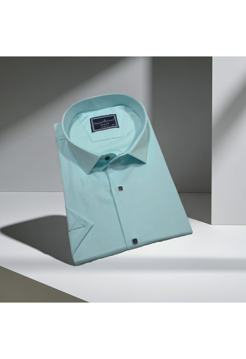 Büyük Beden Slim Fit Kısa Kol Düz Renk Erkek Gömlek 4GMK323037005 - Giovanni Fratelli