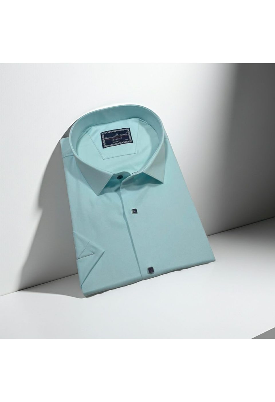 Büyük Beden Slim Fit Kısa Kol Düz Renk Erkek Gömlek 4GMK323037005 - Giovanni Fratelli