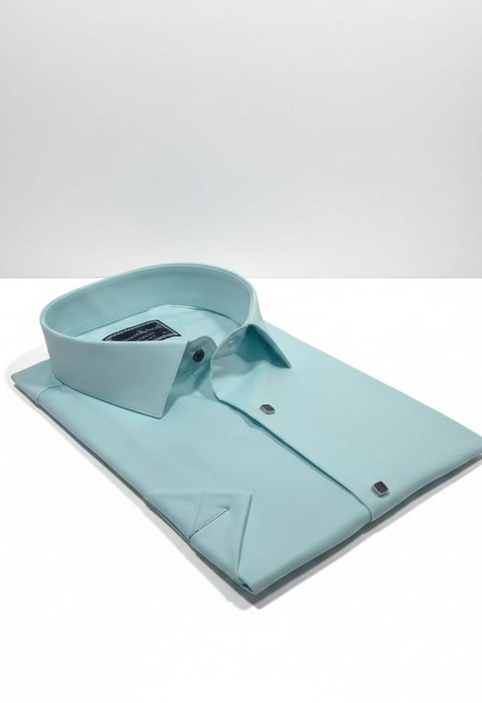 Büyük Beden Slim Fit Kısa Kol Düz Renk Erkek Gömlek 4GMK323037005
