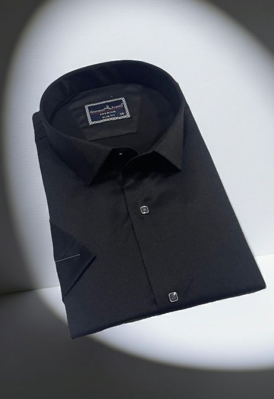 Büyük Beden Slim Fit Kısa Kol Düz Renk Erkek Gömlek 4GMK323037006 - Giovanni Fratelli