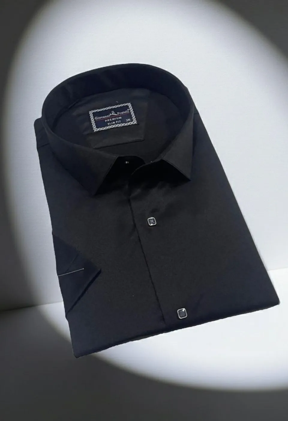 Büyük Beden Slim Fit Kısa Kol Düz Renk Erkek Gömlek 4GMK323037006 - Giovanni Fratelli