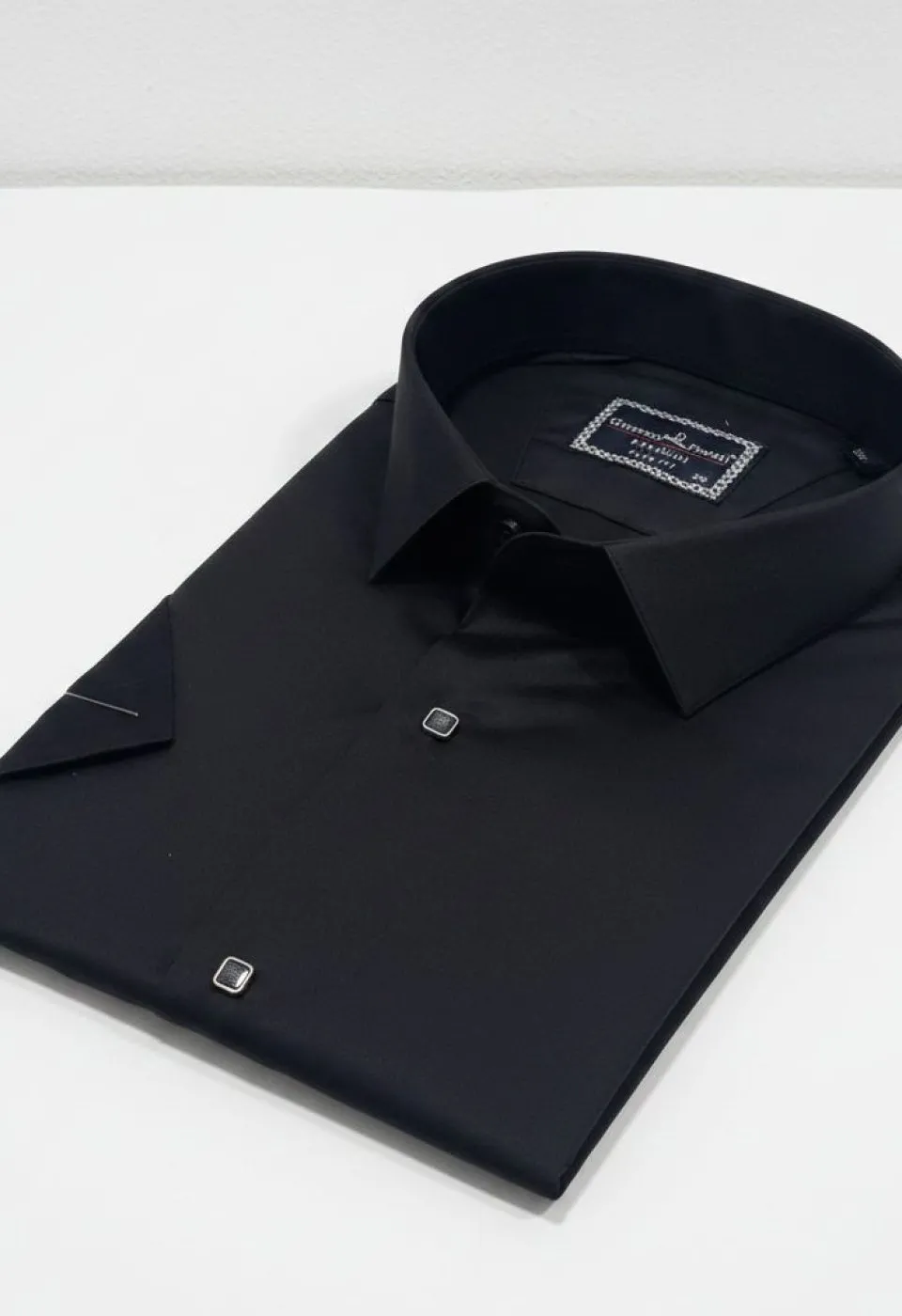 Büyük Beden Slim Fit Kısa Kol Düz Renk Erkek Gömlek 4GMK323037006 - Giovanni Fratelli