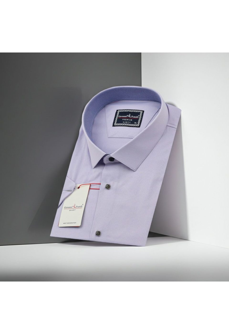Büyük Beden Slim Fit Kısa Kol Düz Renk Erkek Gömlek 4GMK323037007 - Giovanni Fratelli