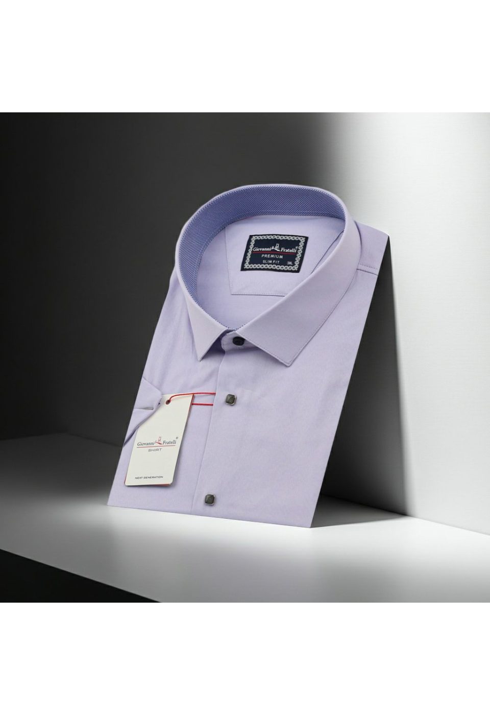 Büyük Beden Slim Fit Kısa Kol Düz Renk Erkek Gömlek 4GMK323037007 - Giovanni Fratelli