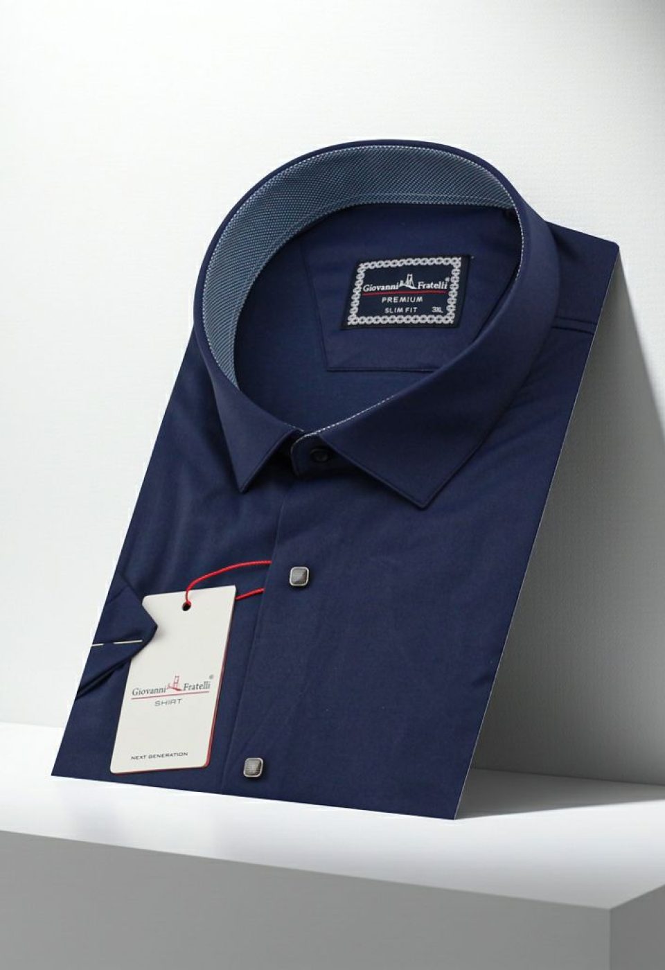 Büyük Beden Slim Fit Kısa Kol Düz Renk Erkek Gömlek 4GMK323037008