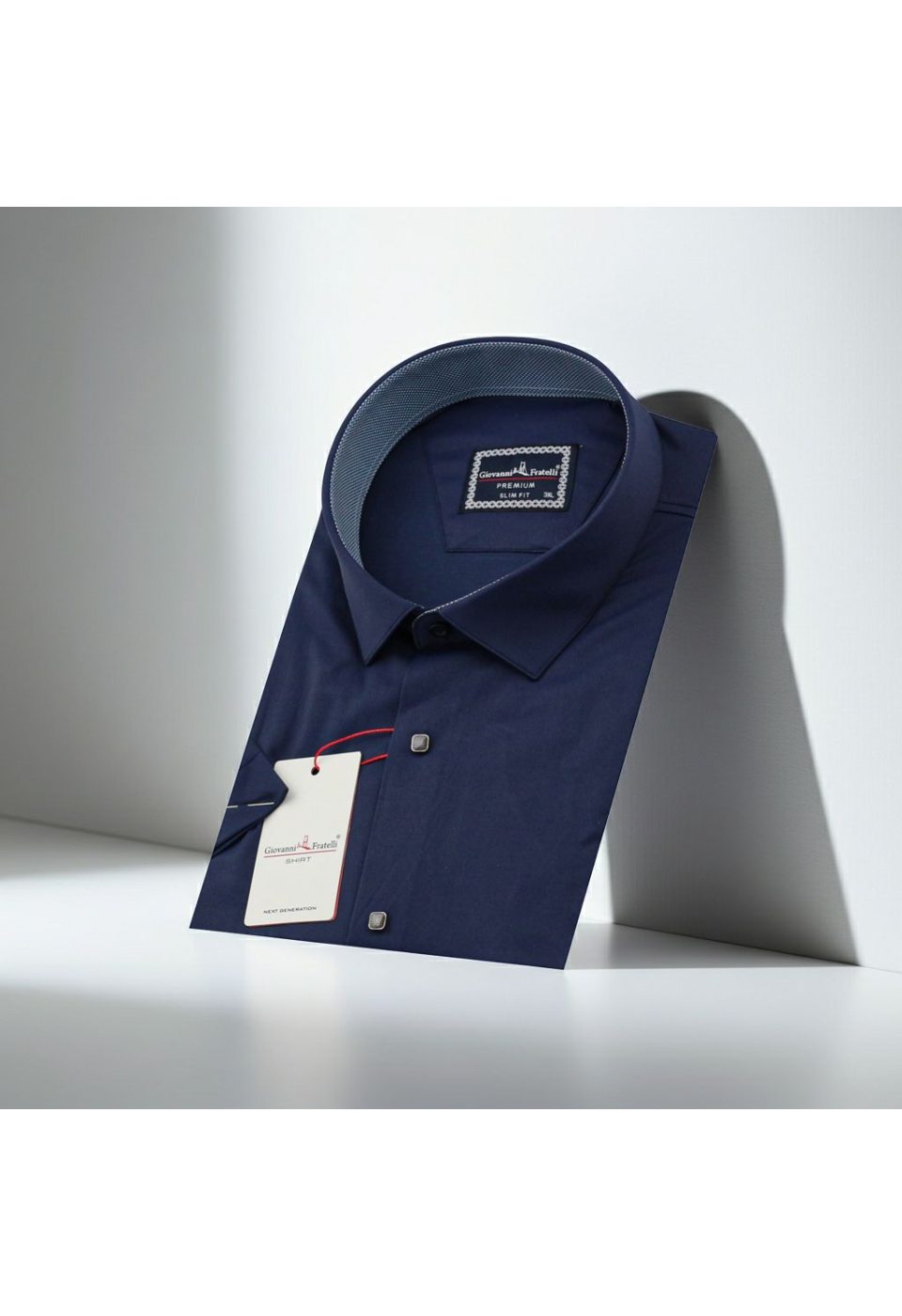 3037 BT CR K SATIN 008 Büyük Beden Slim Fit Kısa Kol Düz Renk Erkek Gömlek 4GMK323037008 - Giovanni Fratelli