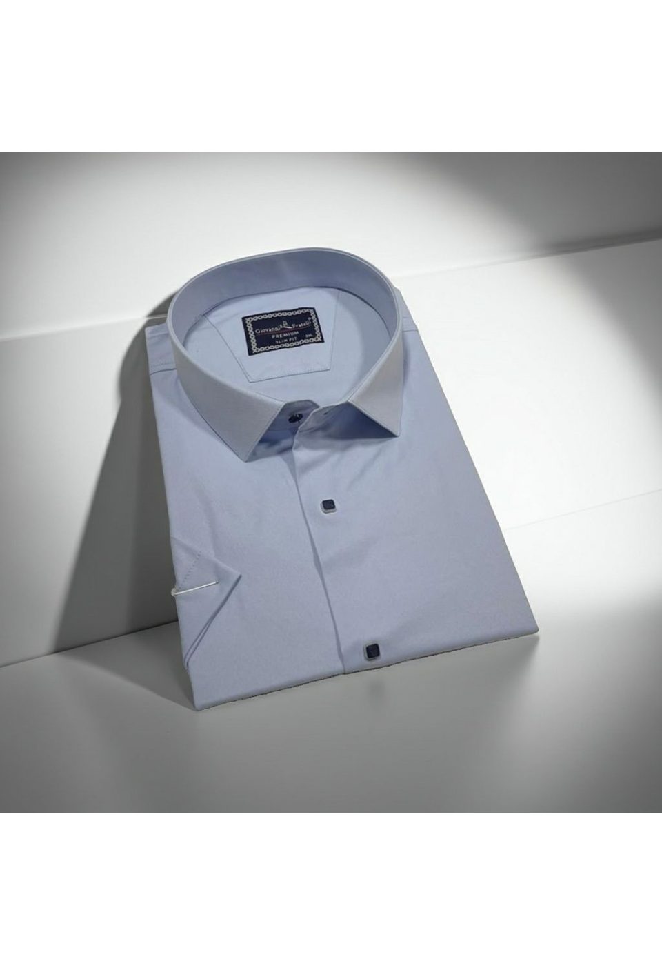 Büyük Beden Slim Fit Kısa Kol Düz Renk Erkek Gömlek 4GMK323037009 - Giovanni Fratelli
