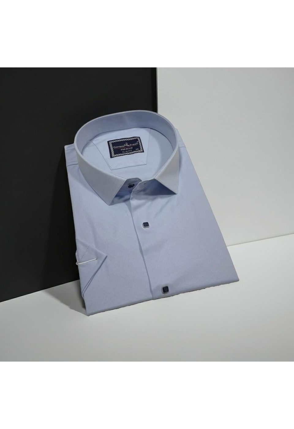 Büyük Beden Slim Fit Kısa Kol Düz Renk Erkek Gömlek 4GMK323037009 - Giovanni Fratelli