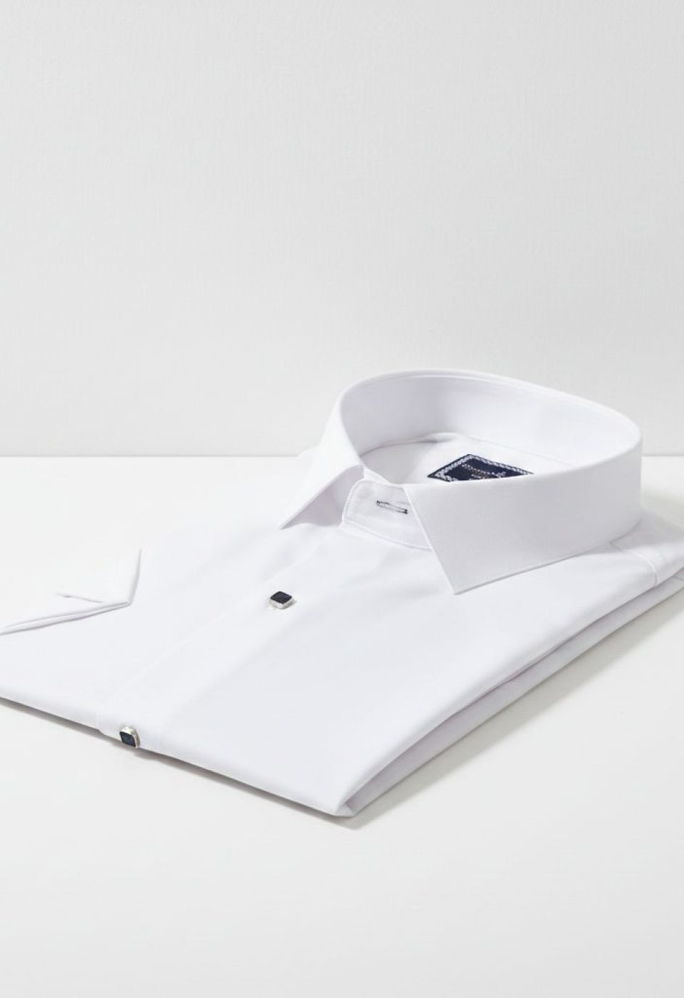 Büyük Beden Slim Fit Kısa Kol Düz Renk Erkek Gömlek 4GMK323037010