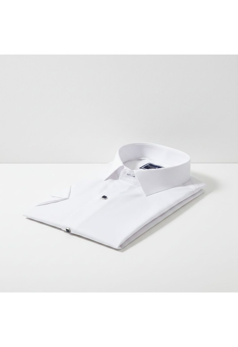 3037 BT CR K SATIN 010 Büyük Beden Slim Fit Kısa Kol Düz Renk Erkek Gömlek 4GMK323037010 - Giovanni Fratelli