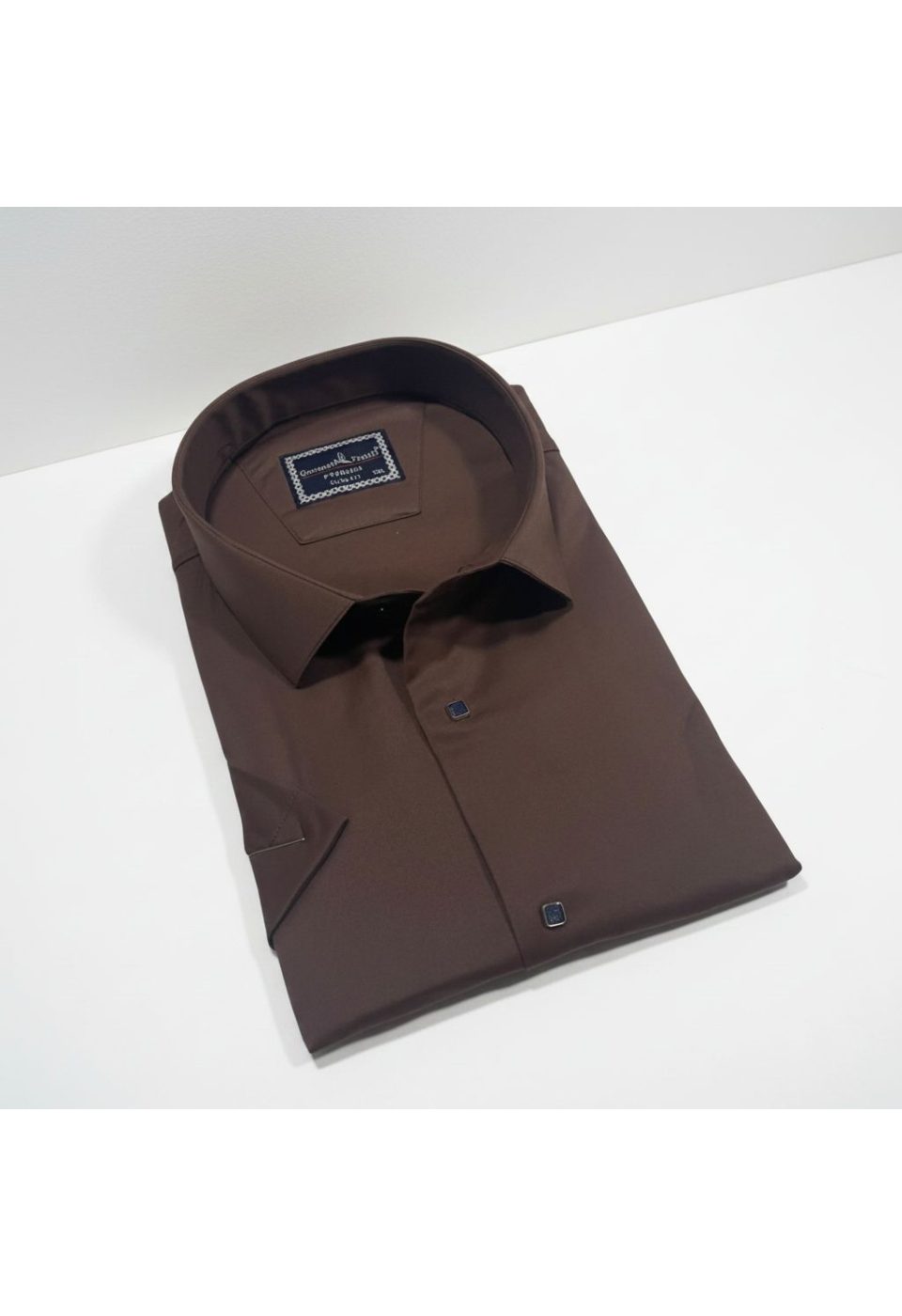 3037 BT CR K SATIN 011 Büyük Beden Slim Fit Kısa Kol Düz Renk Erkek Gömlek 4GMK323037011 - Giovanni Fratelli