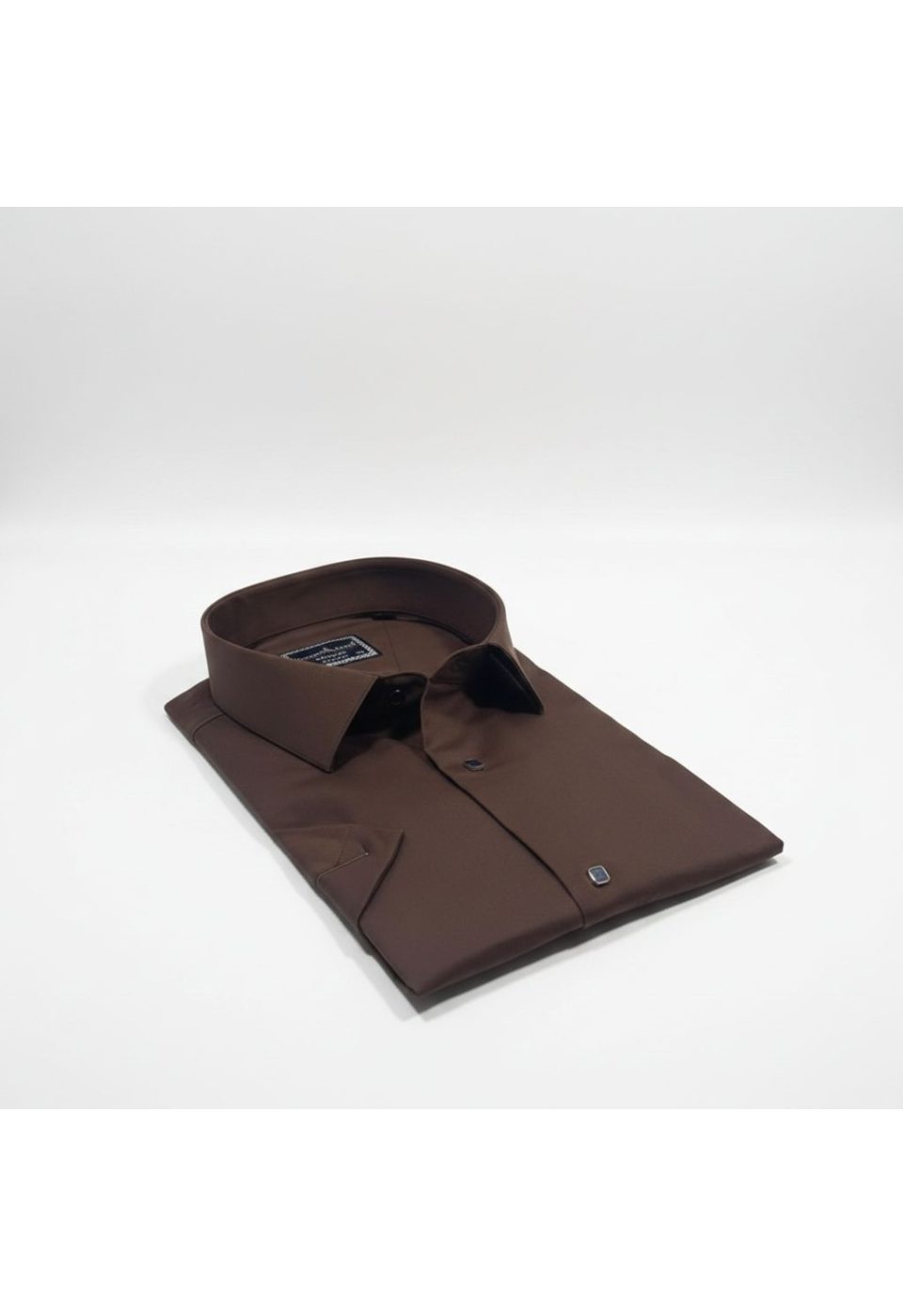 3037 BT CR K SATIN 011 Büyük Beden Slim Fit Kısa Kol Düz Renk Erkek Gömlek 4GMK323037011 - Giovanni Fratelli