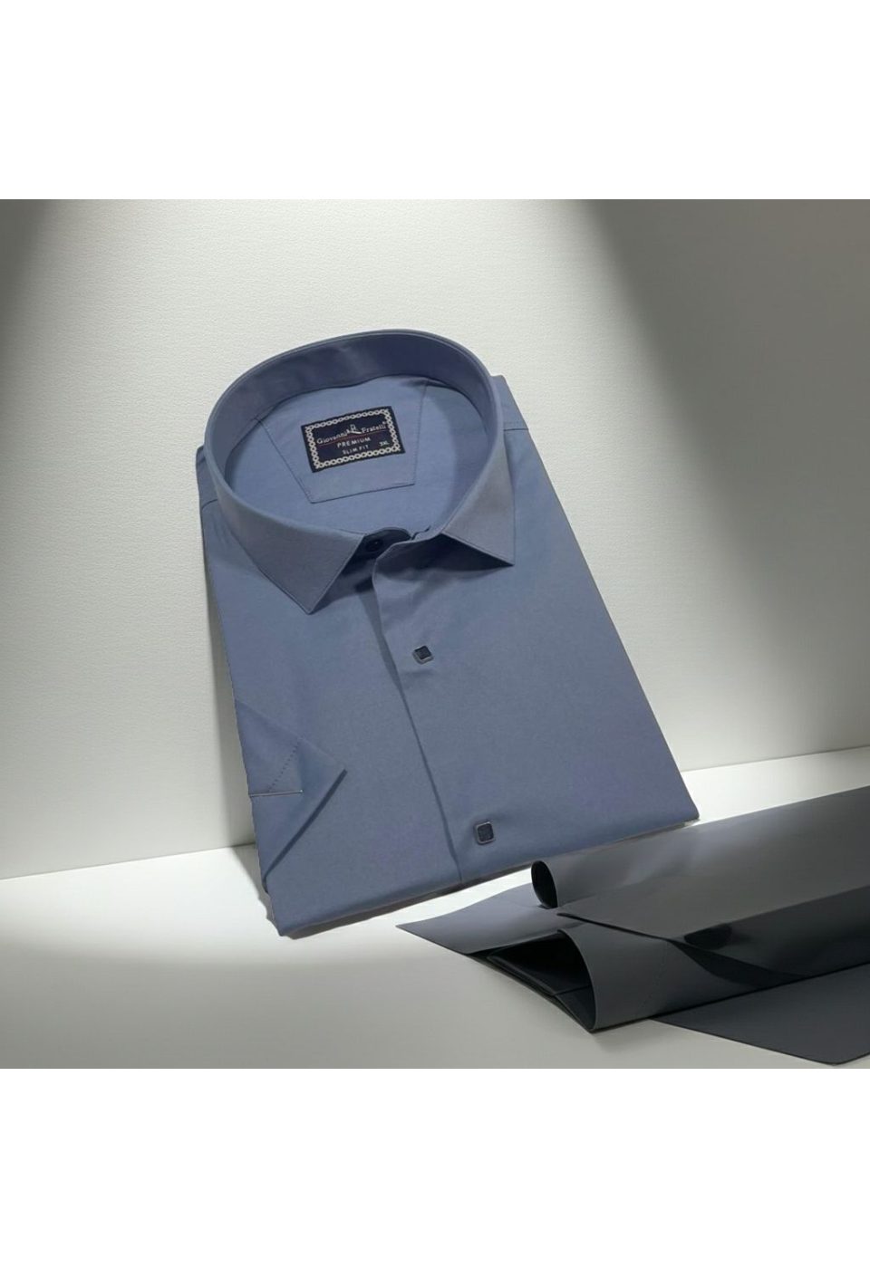 Büyük Beden Slim Fit Kısa Kol Düz Renk Erkek Gömlek 4GMK323037012 - Giovanni Fratelli