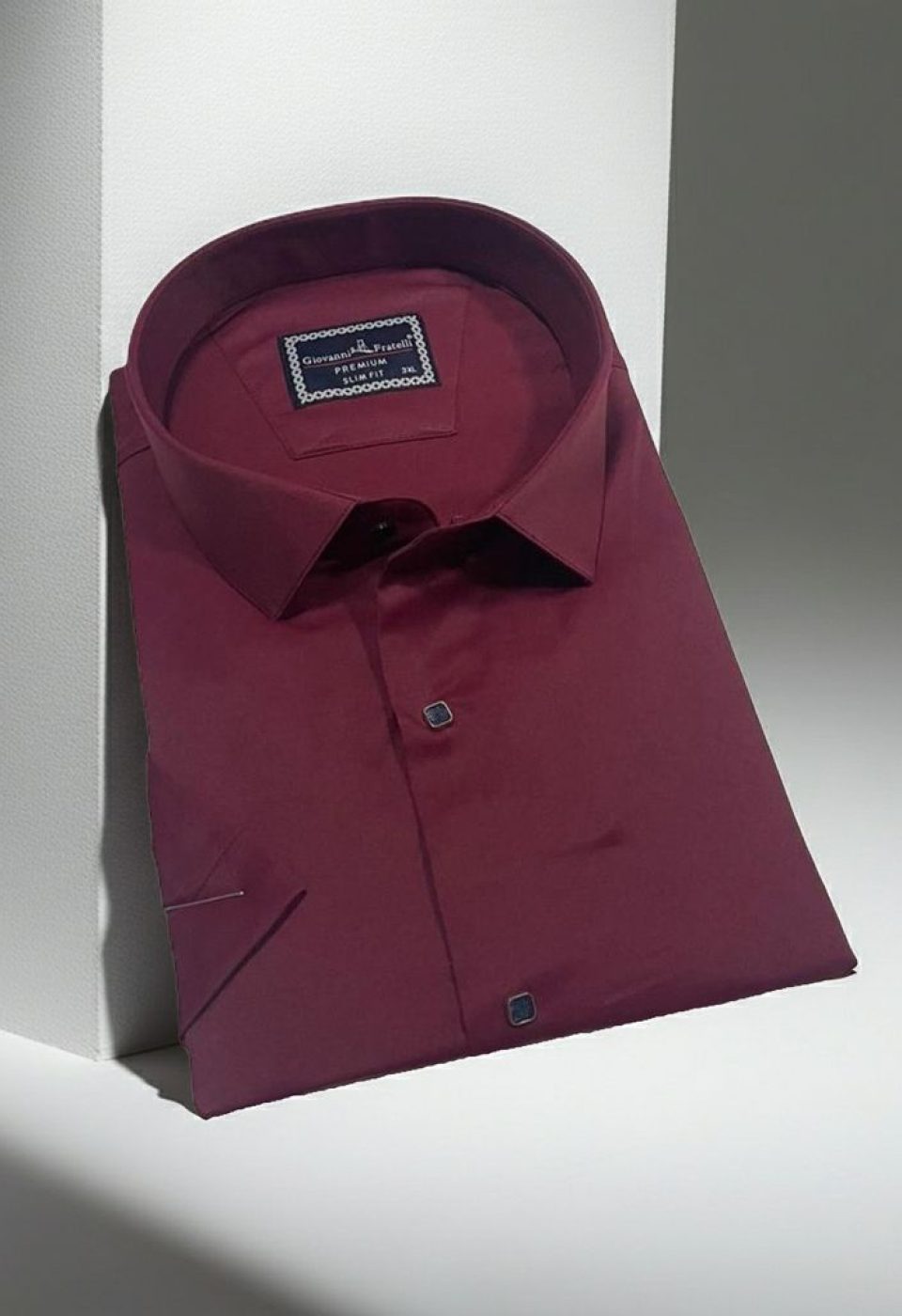 Büyük Beden Slim Fit Kısa Kol Düz Renk Erkek Gömlek 4GMK323037013 - Giovanni Fratelli