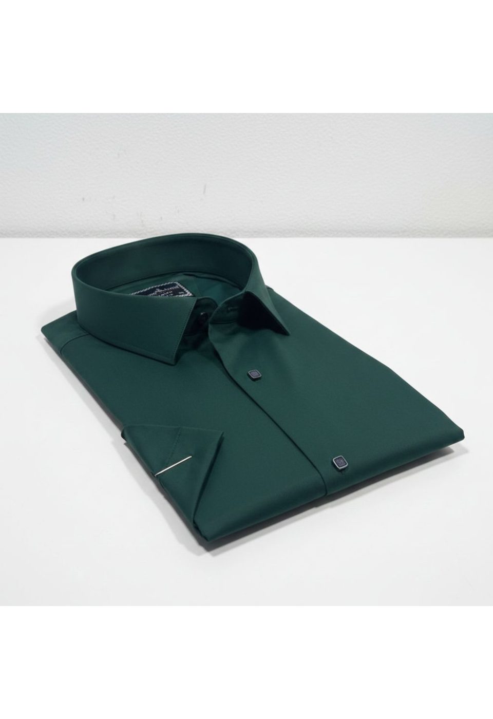 3037 BT CR K SATIN 014 Büyük Beden Slim Fit Kısa Kol Düz Renk Erkek Gömlek 4GMK323037014 - Giovanni Fratelli