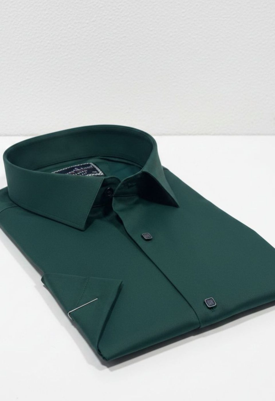 3037 BT CR K SATIN 014 Büyük Beden Slim Fit Kısa Kol Düz Renk Erkek Gömlek 4GMK323037014 - Giovanni Fratelli