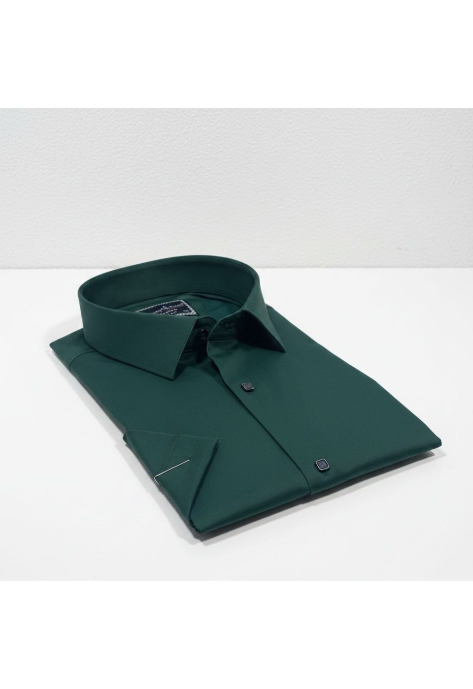 3037 BT CR K SATIN 014 Büyük Beden Slim Fit Kısa Kol Düz Renk Erkek Gömlek 4GMK323037014 - Giovanni Fratelli
