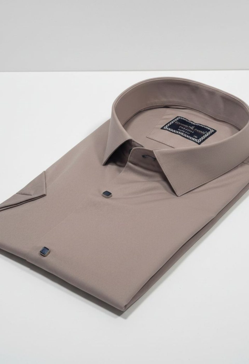 Büyük Beden Slim Fit Kısa Kol Düz Renk Erkek Gömlek 4GMK323037017 - Giovanni Fratelli