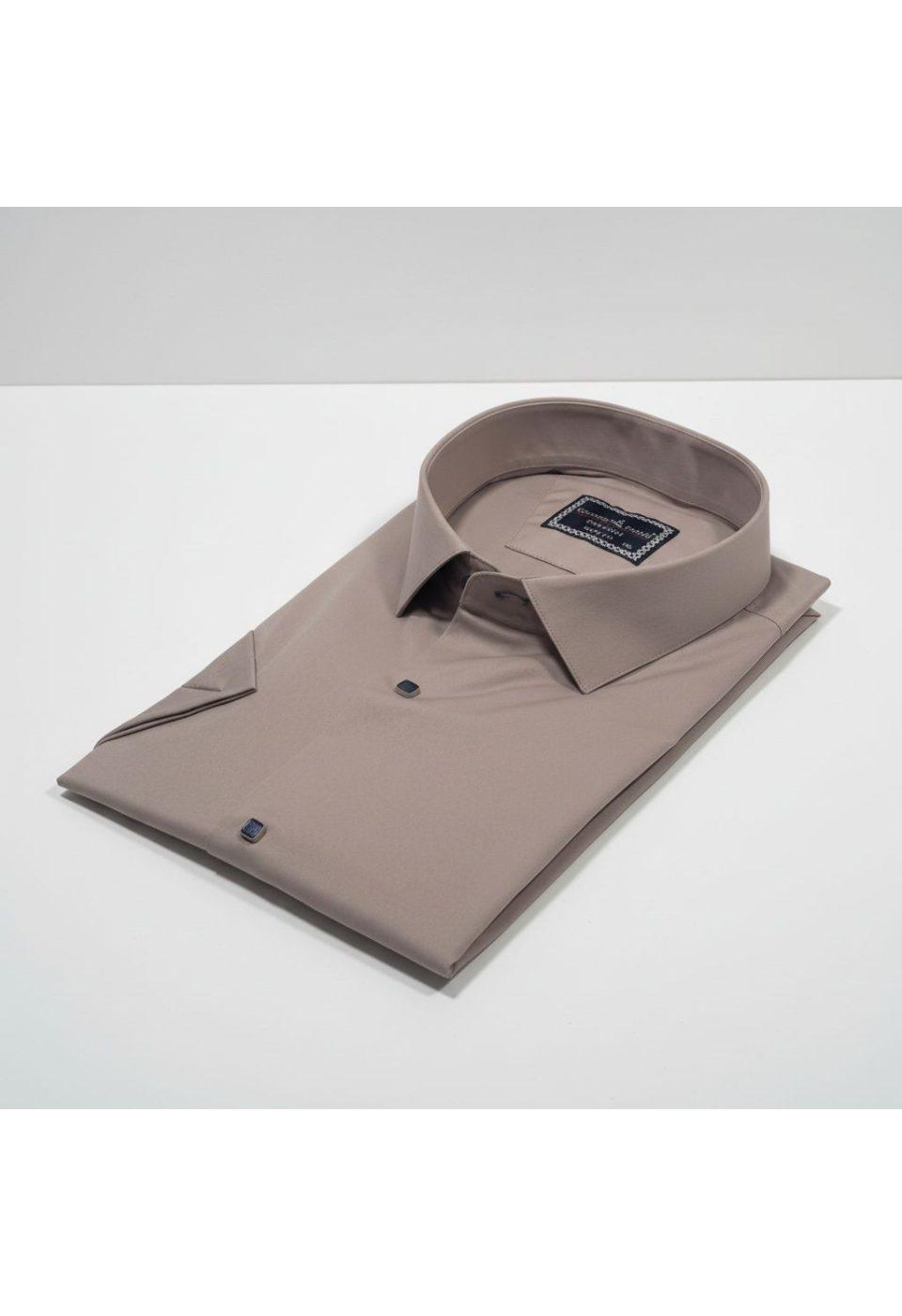 Büyük Beden Slim Fit Kısa Kol Düz Renk Erkek Gömlek 4GMK323037017 - Giovanni Fratelli
