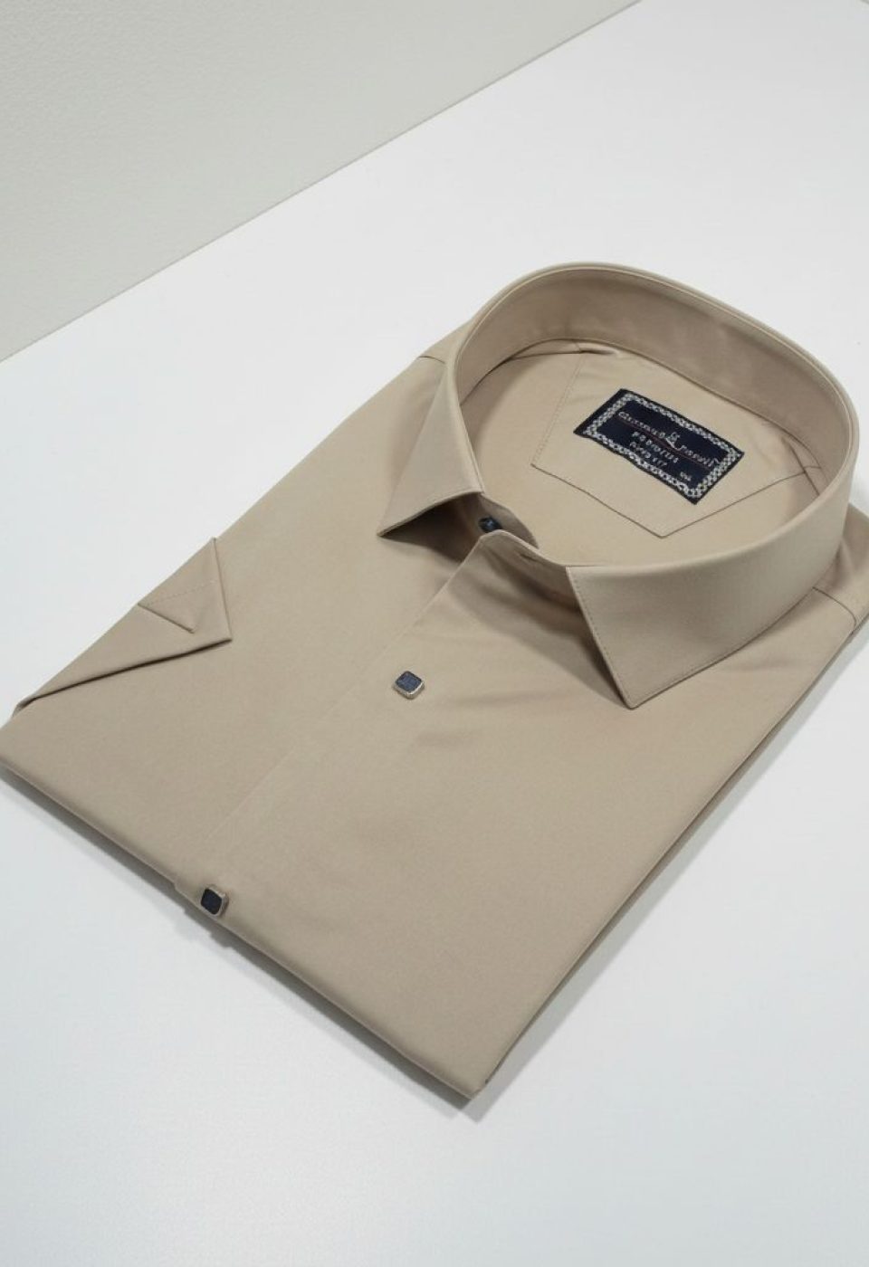Büyük Beden Slim Fit Kısa Kol Düz Renk Erkek Gömlek 4GMK323037019 - Giovanni Fratelli