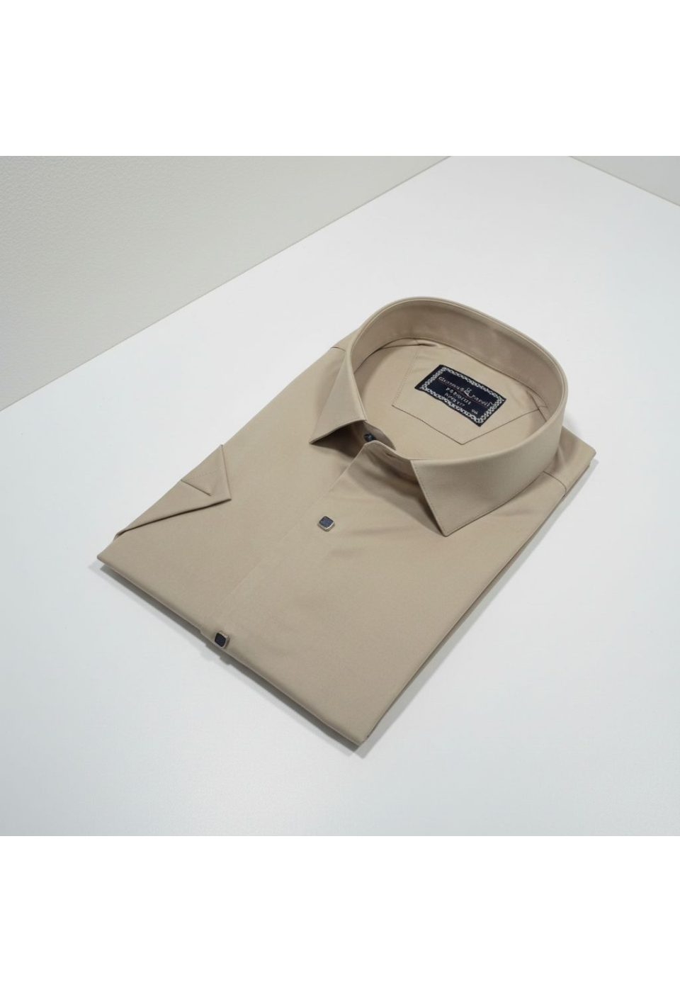Büyük Beden Slim Fit Kısa Kol Düz Renk Erkek Gömlek 4GMK323037019 - Giovanni Fratelli
