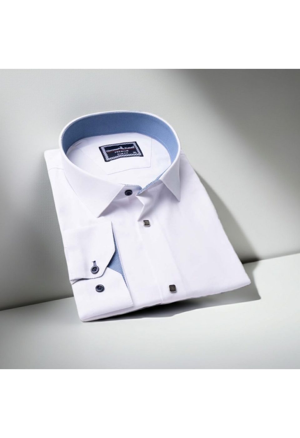Büyük Beden Slim Fit Uzun Kol Düz Renk Saten Erkek Gömlek 4GMK313037001 - Giovanni Fratelli
