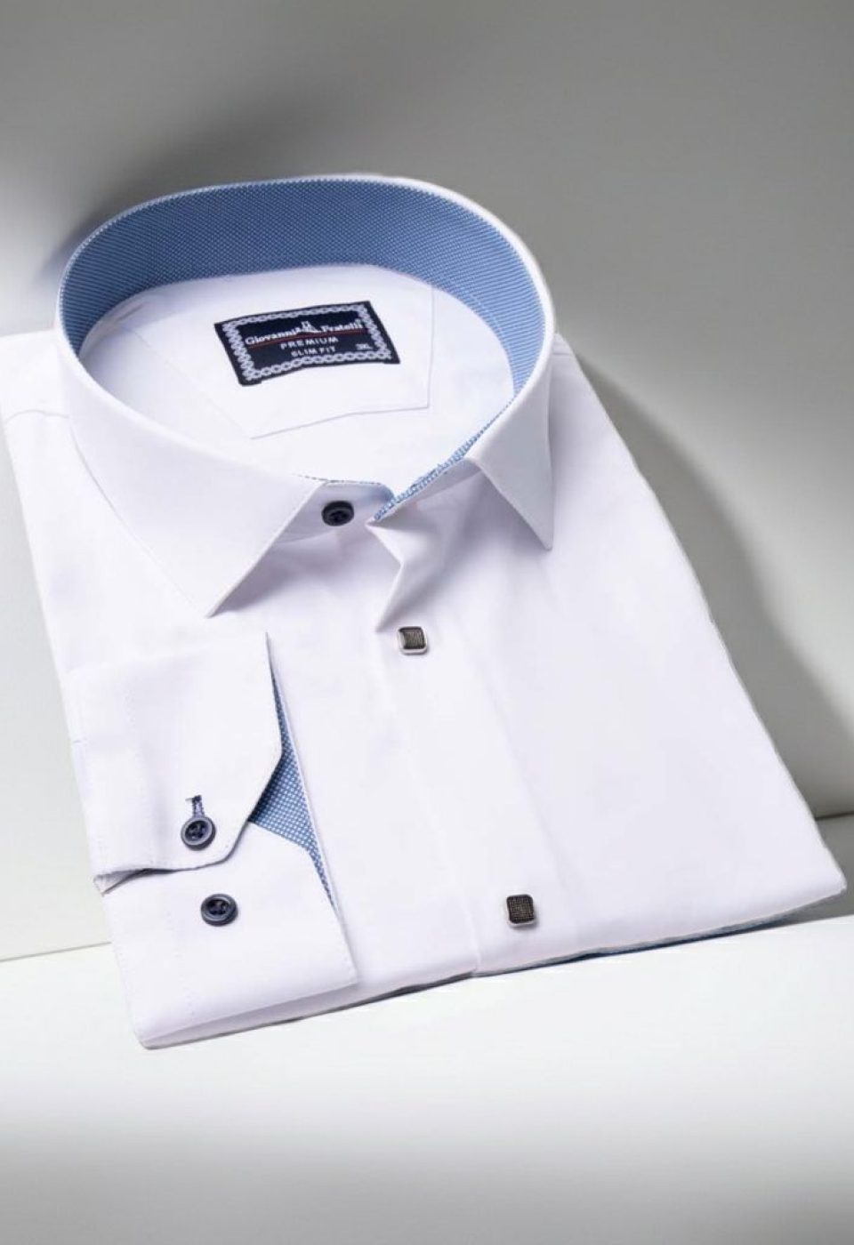 Büyük Beden Slim Fit Uzun Kol Düz Renk Saten Erkek Gömlek 4GMK313037001 - Giovanni Fratelli
