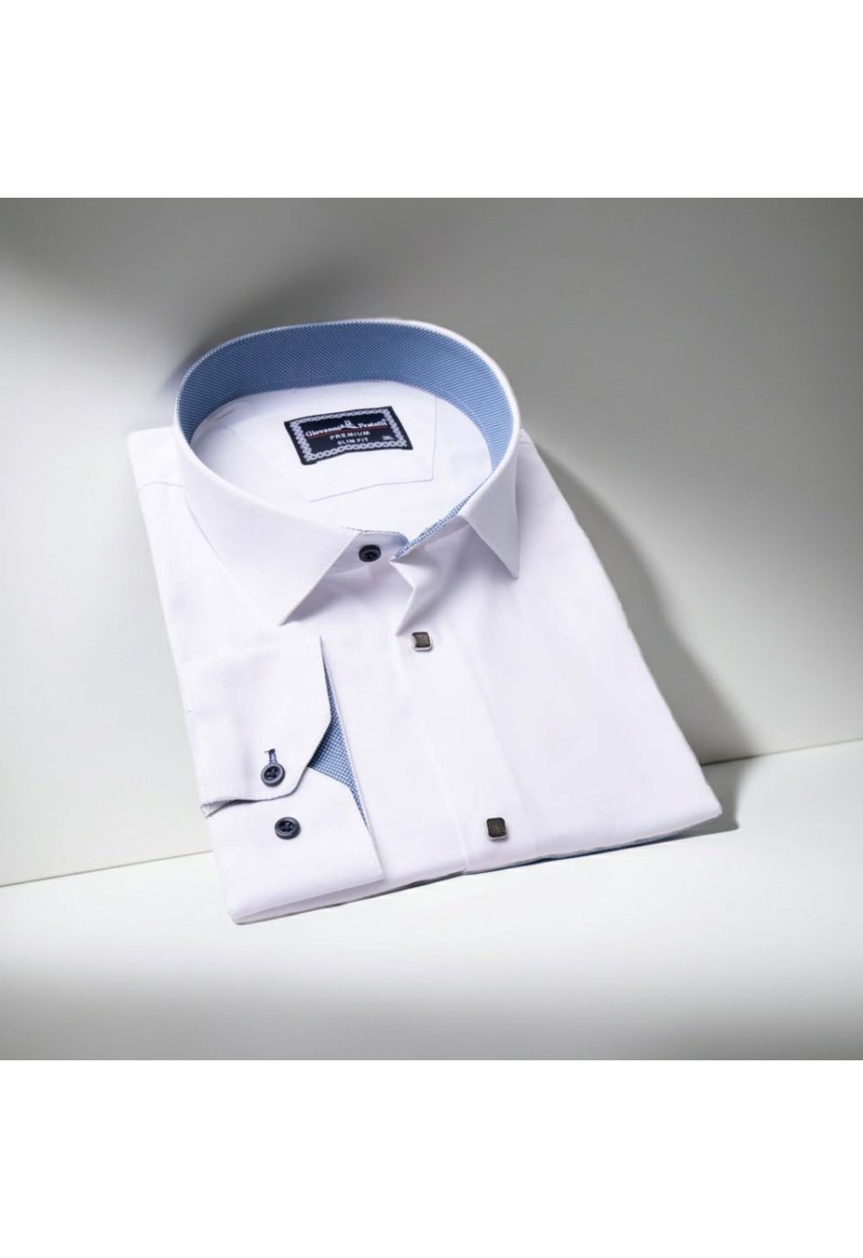 Büyük Beden Slim Fit Uzun Kol Düz Renk Saten Erkek Gömlek 4GMK313037001 - Giovanni Fratelli