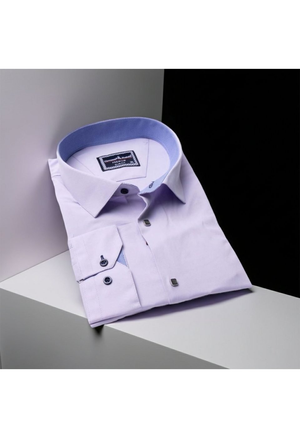 Büyük Beden Slim Fit Uzun Kol Düz Renk Saten Erkek Gömlek 4GMK313037004 - Giovanni Fratelli