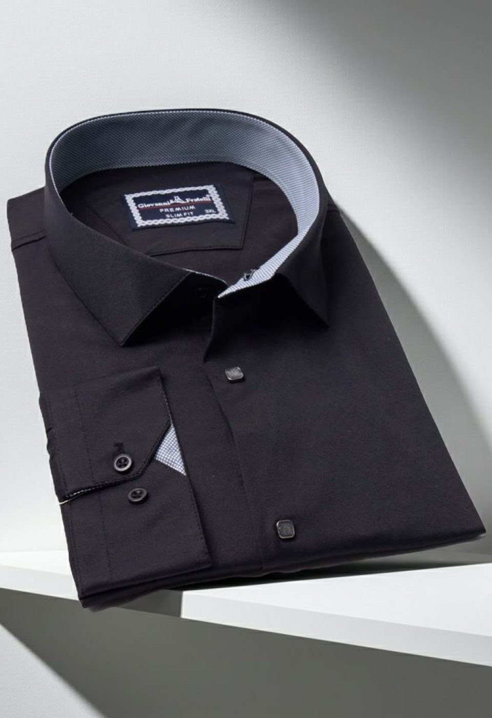 3037 BT CR SATIN 005 Büyük Beden Slim Fit Uzun Kol Düz Renk Saten Erkek Gömlek 4GMK313037005 - Giovanni Fratelli