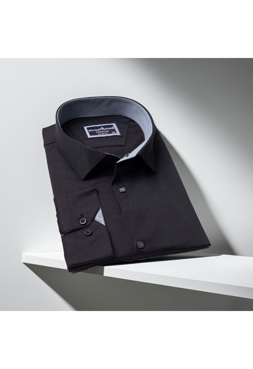 3037 BT CR SATIN 005 Büyük Beden Slim Fit Uzun Kol Düz Renk Saten Erkek Gömlek 4GMK313037005 - Giovanni Fratelli