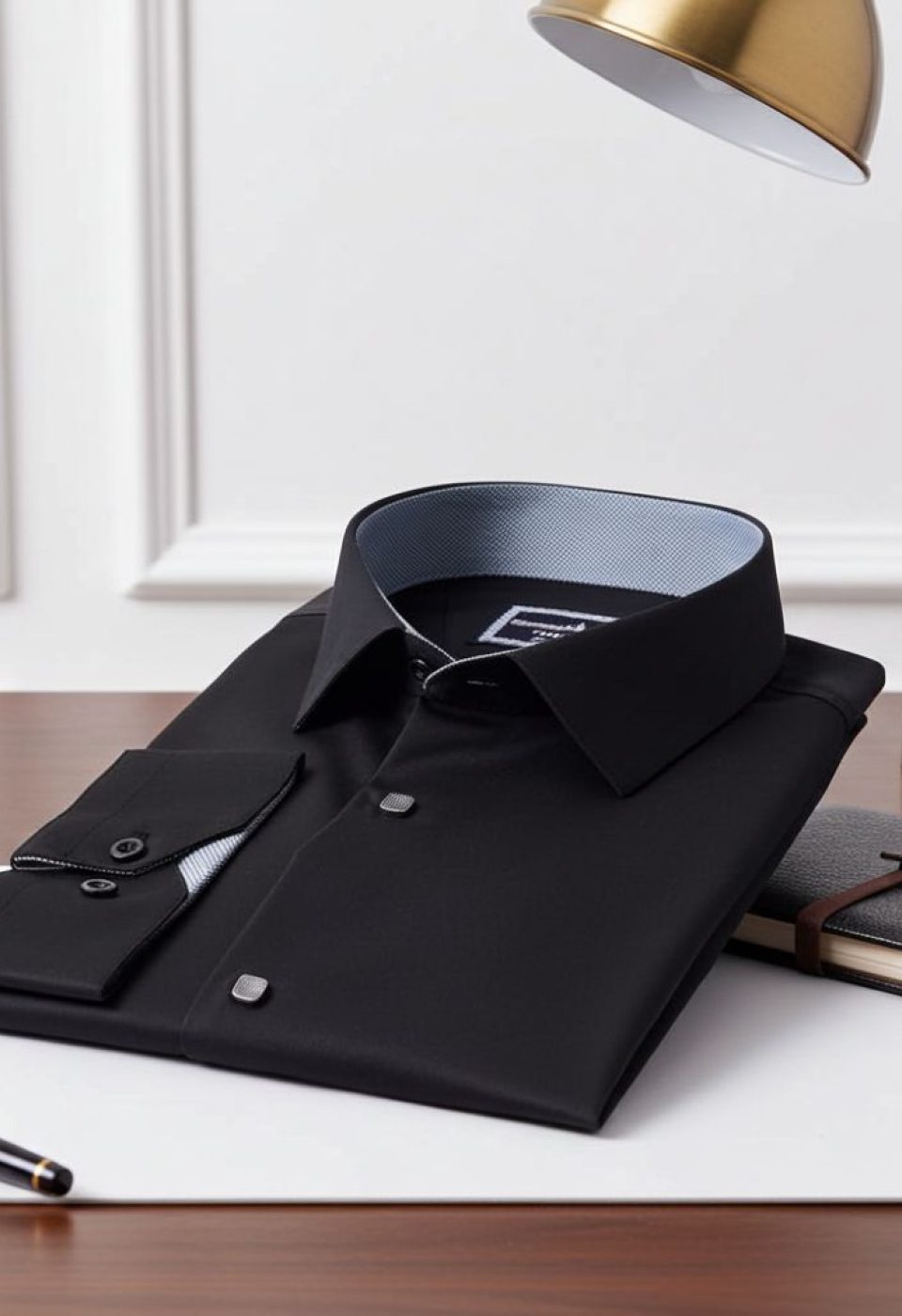 Büyük Beden Slim Fit Uzun Kol Düz Renk Saten Erkek Gömlek 4GMK313037005