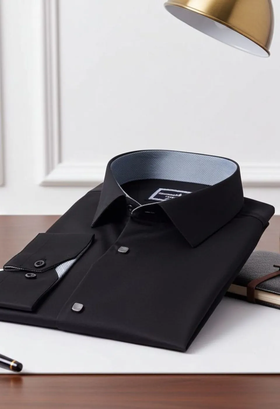 Büyük Beden Slim Fit Uzun Kol Düz Renk Saten Erkek Gömlek 4GMK313037005