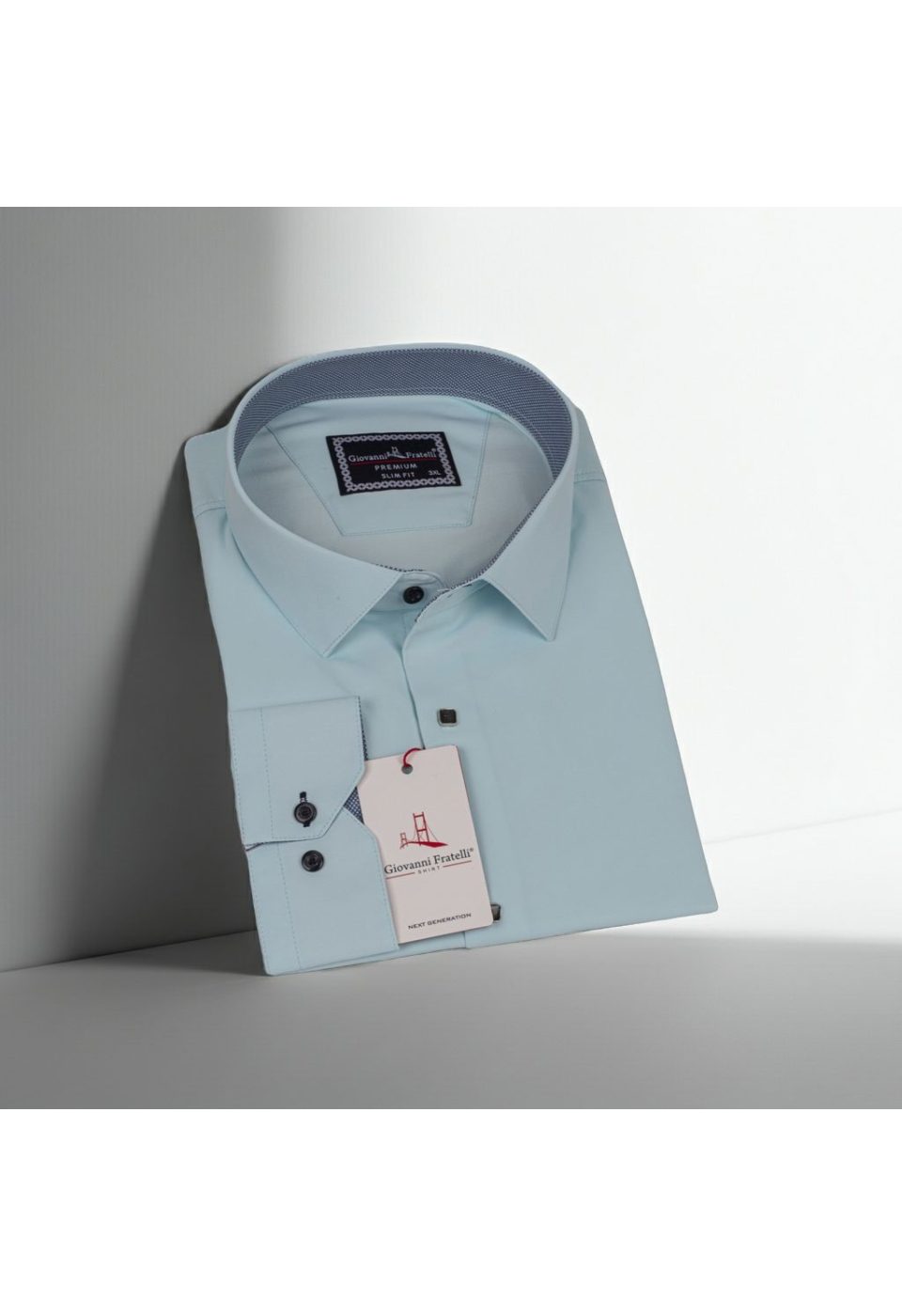 3037 BT CR SATIN 006 Büyük Beden Slim Fit Uzun Kol Düz Renk Saten Erkek Gömlek 4GMK313037006 - Giovanni Fratelli