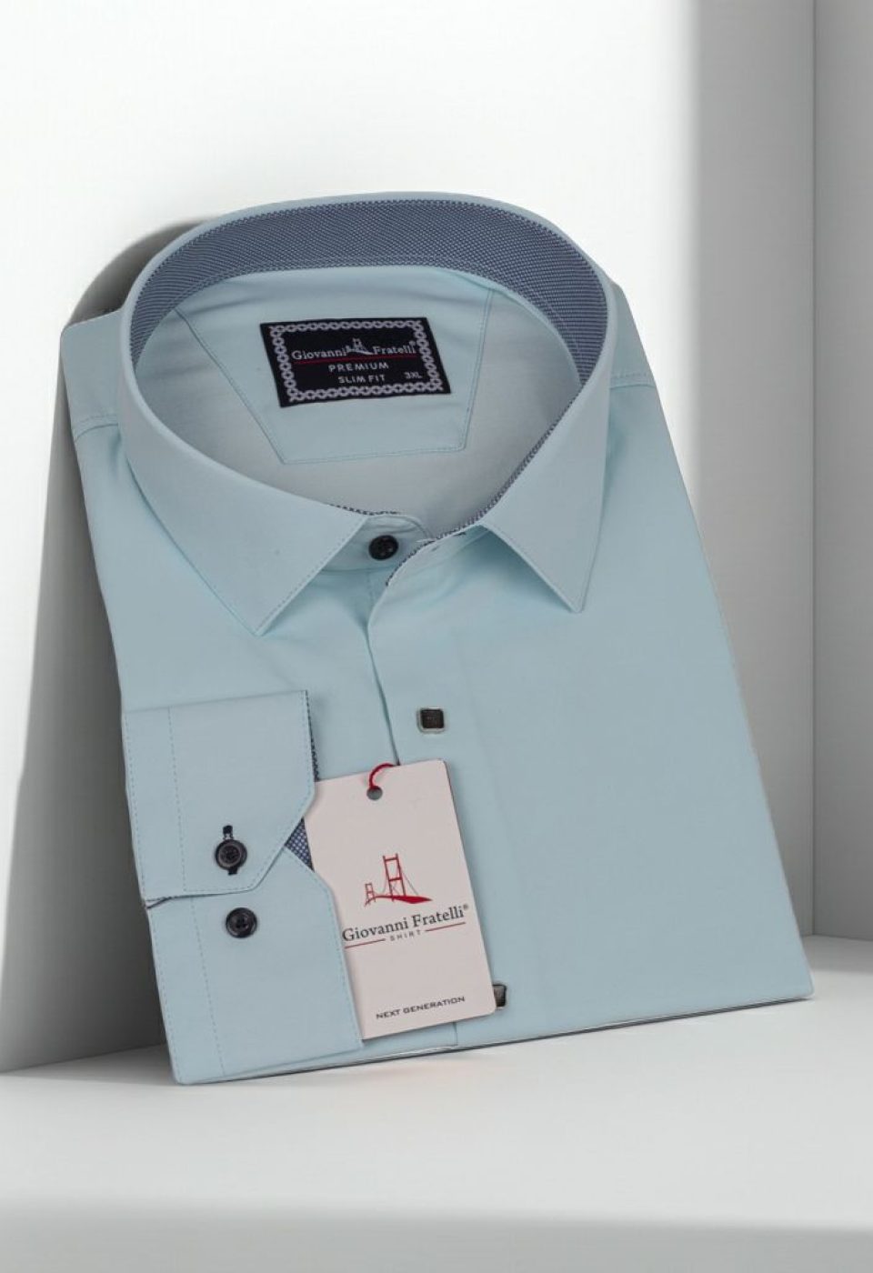 Büyük Beden Slim Fit Uzun Kol Düz Renk Saten Erkek Gömlek 4GMK313037006