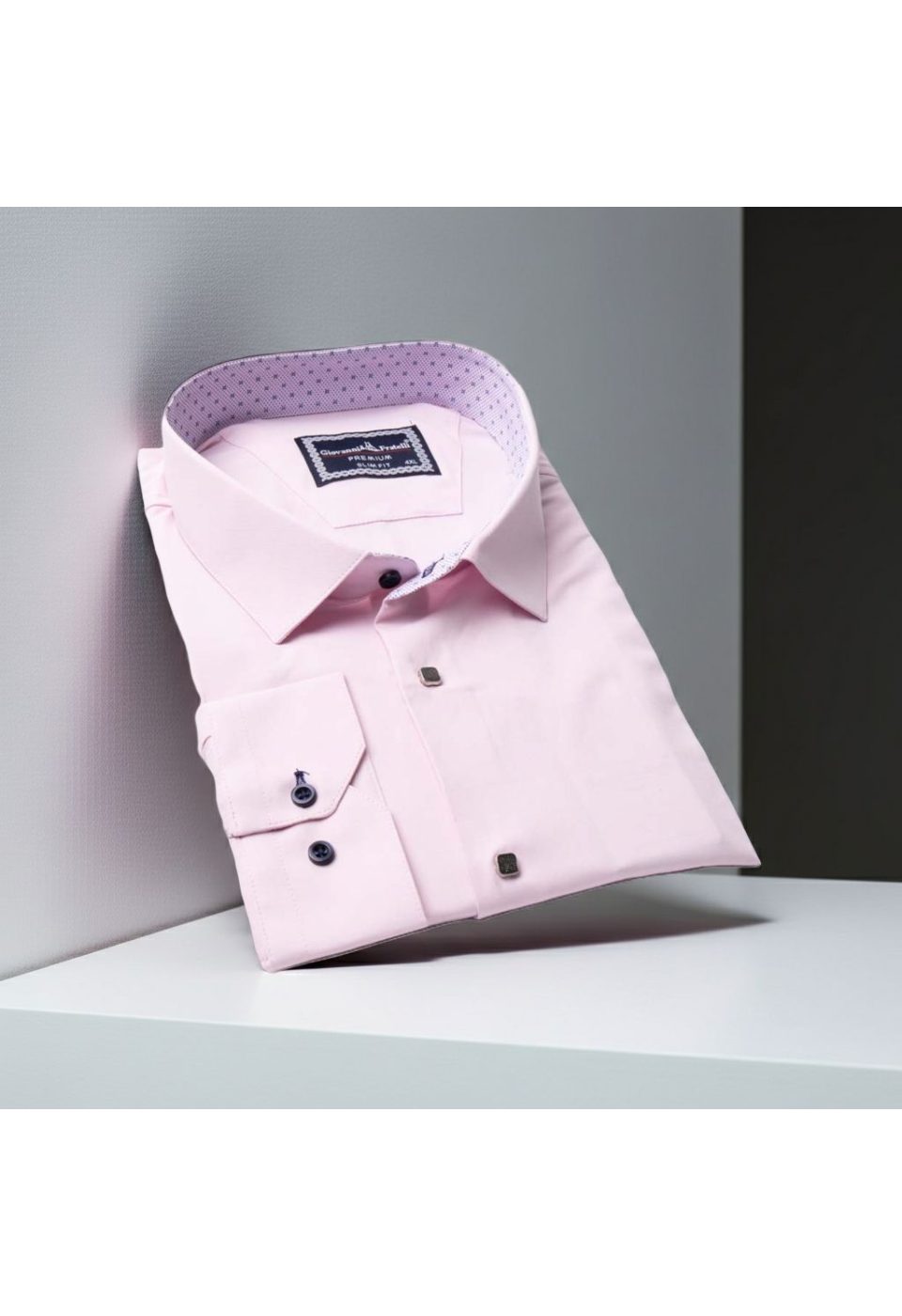 3037 BT CR SATIN 009 Büyük Beden Slim Fit Uzun Kol Düz Renk Saten Erkek Gömlek 4GMK313037009 - Giovanni Fratelli