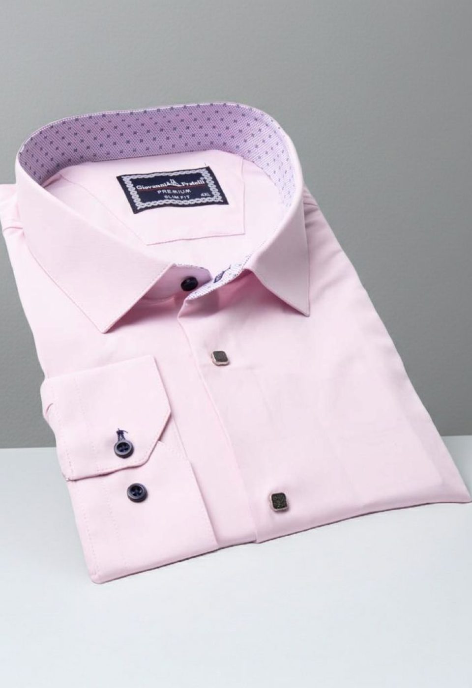 Büyük Beden Slim Fit Uzun Kol Düz Renk Saten Erkek Gömlek 4GMK313037009