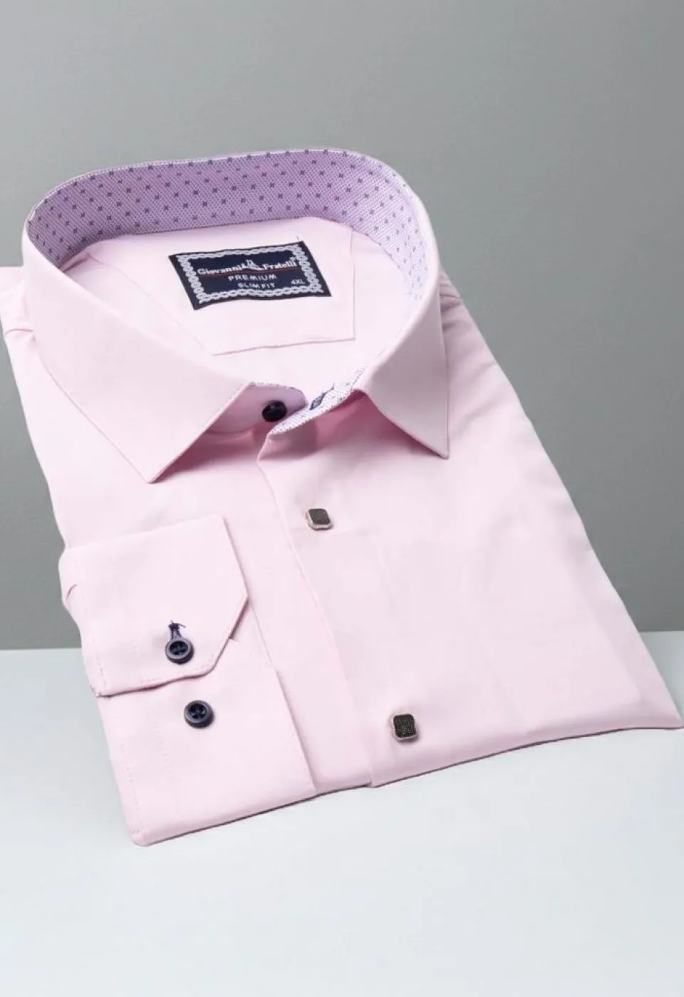 Büyük Beden Slim Fit Uzun Kol Düz Renk Saten Erkek Gömlek 4GMK313037009