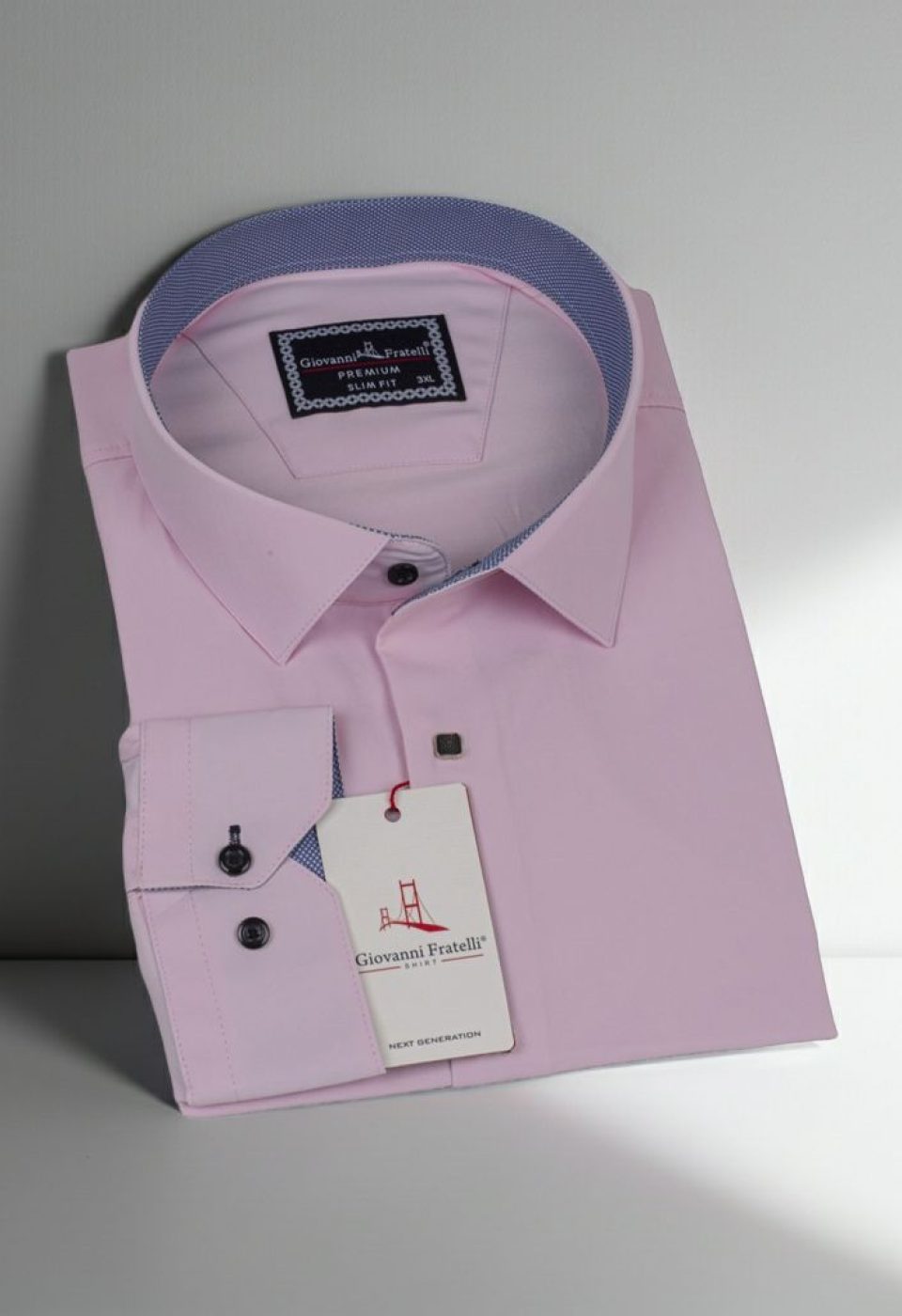 Büyük Beden Slim Fit Uzun Kol Düz Renk Saten Erkek Gömlek 4GMK313037010