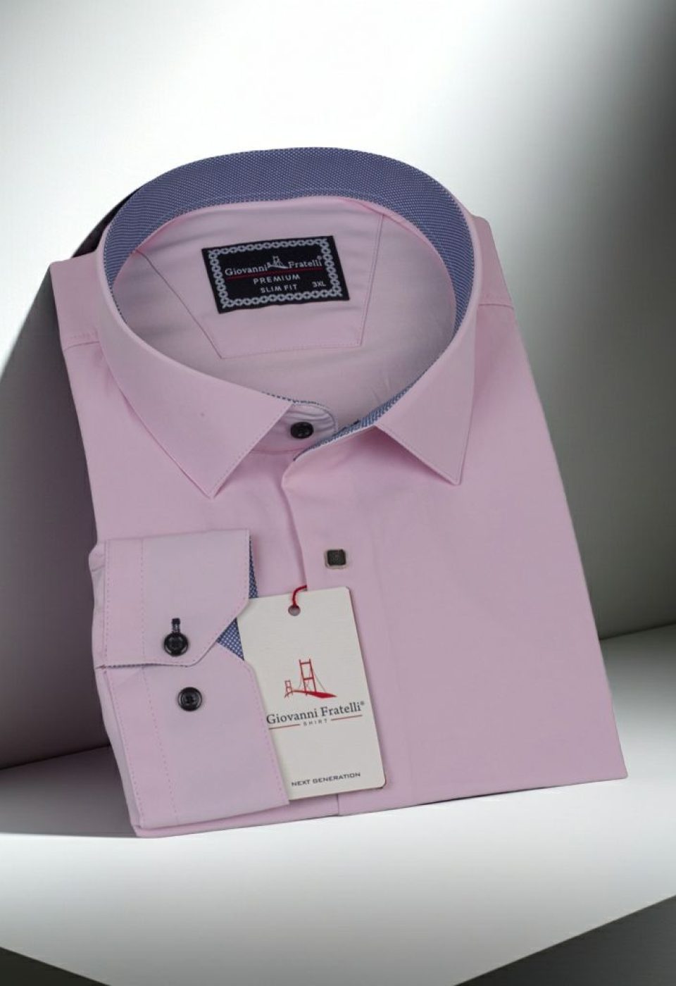 Büyük Beden Slim Fit Uzun Kol Düz Renk Saten Erkek Gömlek 4GMK313037010