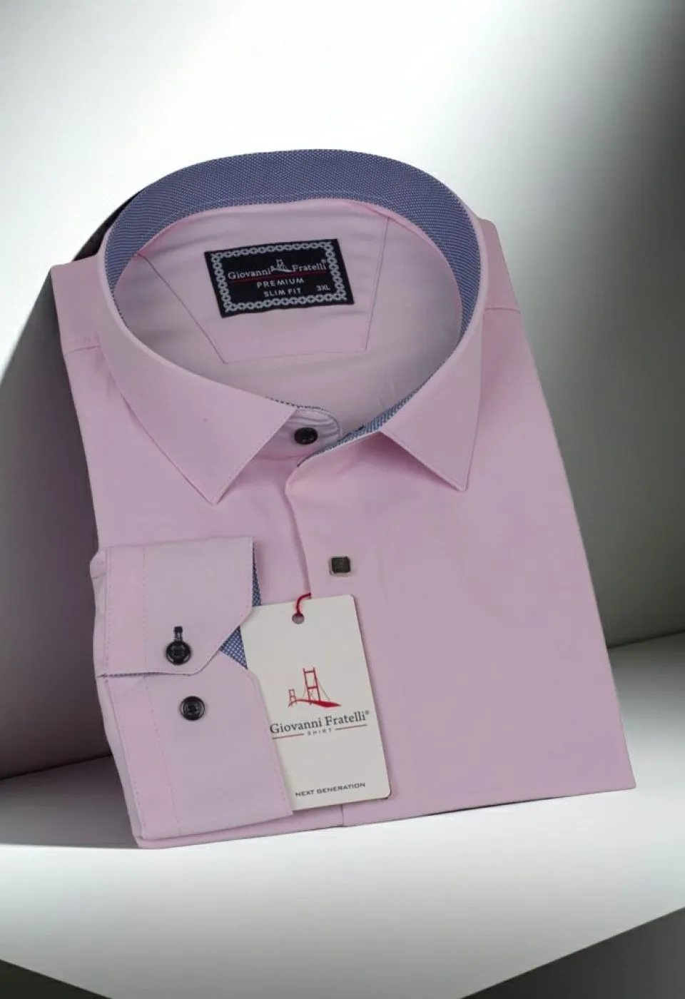 Büyük Beden Slim Fit Uzun Kol Düz Renk Saten Erkek Gömlek 4GMK313037010